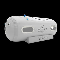 Volaira Horizon portable hyperbaric chamber with spacious laydown design.  White chamber