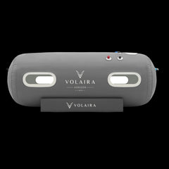 Volaira Horizon portable hyperbaric chamber with spacious laydown design.  Grey chamber side view