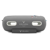 Volaira Horizon portable hyperbaric chamber with spacious laydown design.  Grey chamber side view