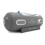 Volaira Horizon portable hyperbaric chamber with spacious laydown design.  Grey chamber side view