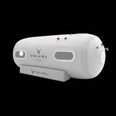 Volaira Horizon portable hyperbaric chamber with spacious laydown design.  White side view