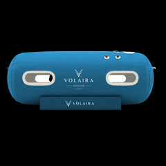 Volaira Horizon portable hyperbaric chamber with spacious laydown design.  Blue chamber side view