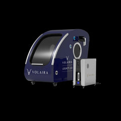 Hard Seated Hyperbaric Chamber 2.0 side view with all in one machine