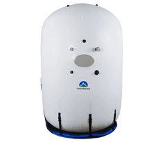 Summit To Sea Grand Dive Vertical seated hyperbaric chamber, front view, 1.3 ATA