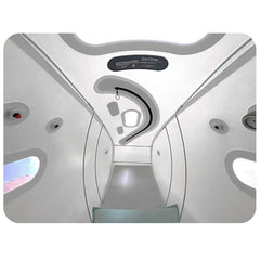 Interior of the Forward 90 portable hyperbaric chamber.  Seated Chamber.