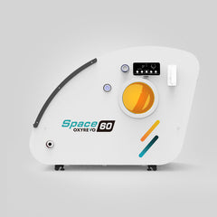 OXYREVO Space 60 white hard hyperbaric chamber side view