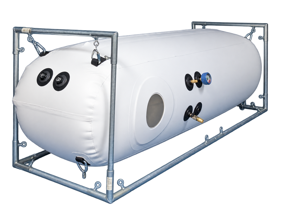 Newtowne Hyperbarics 40" Portable Hyperbaric Chamber with transparent background