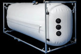 Interior and accessories of Newtowne Hyperbarics 40-inch military portable hyperbaric chamber