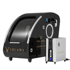 Volaira Legacy™ | Seated 2.0 ATA Hard Shell Hyperbaric Oxygen Chamber with transparent background